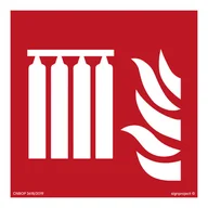 Systemy ekspozycyjne i znaki informacyjne - BF008 BATERIA STAŁEGO URZĄDZENIA GAŚNICZEGO, PN - PŁYTA PCV 1MM; (500X500MM) - miniaturka - grafika 1