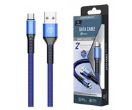 Kable USB - Kabel Micro USB 2.0 2A 1m GRANATOWY szybkie ładowanie TECHANCY TB1647 - miniaturka - grafika 1