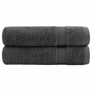 vidaXL Ręczniki premium SOLUND, 2 szt., antracytowe, 50x100 cm - Ręczniki - miniaturka - grafika 1
