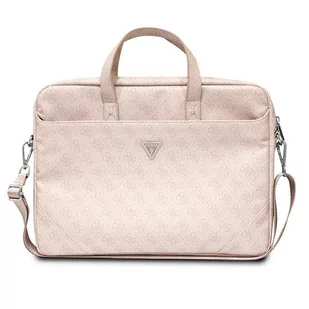 Guess Torba GUCB15P4TP 16" różowy/ pink Saffiano 4G Triangle Logo - Torebki damskie - miniaturka - grafika 1