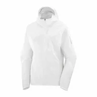Kurtki i kamizelki sportowe damskie - Kurtka Salomon Bonatti Cross Wind FZ Hoodie W White - miniaturka - grafika 1
