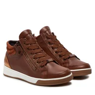 Sneakersy męskie - Sneakersy Ara High Soft 12-44499-18 Brązowy - miniaturka - grafika 1