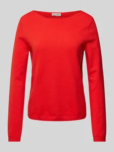 Sweter o kroju regular fit z dekoltem w łódkę - Swetry damskie - miniaturka - grafika 1