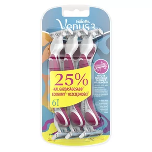 Gillette Simply Venus 3 Plus jednorazowe maszynki do golenia 6 szt - Maszynki do golenia i wkłady - miniaturka - grafika 1