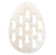 Dekoratorstwo - Zawieszka Drewniana Jajko Wielkanocne Dekor Decoupage Zając Wielkanocny - miniaturka - grafika 1