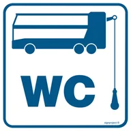 Systemy ekspozycyjne i znaki informacyjne - RA107 TOALETA 3, PN - PŁYTA PCV 1MM; (100X100MM) - miniaturka - grafika 1