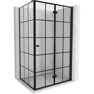 Kabiny prysznicowe - Mexen Mist-F T kabina prysznicowa składana prawa 90 x 120 cm, czarna kratka, czarna - 8A6T-090-120-70-77-P - miniaturka - grafika 1