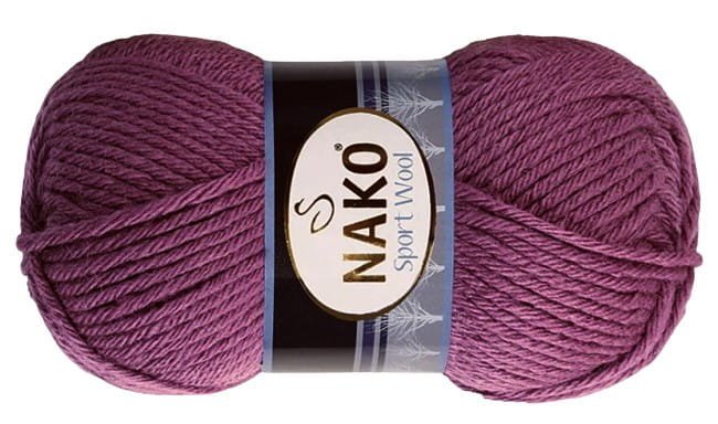 włóczka SPORT WOOL kolor 1048 / lila