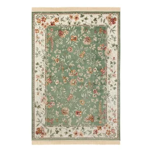 Zielono-kremowy dywan z wiskozy 135x195 cm Oriental – Nouristan - Dywany - miniaturka - grafika 1
