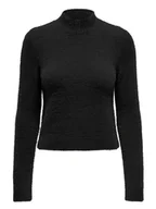 Swetry damskie - ONLY Sweter w kolorze czarnym - miniaturka - grafika 1