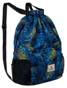 Plecaki worki - Miejski damski plecak worek PETERSON pojemny funkcjonalny kieszonki motyw roślinny sportowy plecak z kieszonkami na bidon - miniaturka - grafika 1