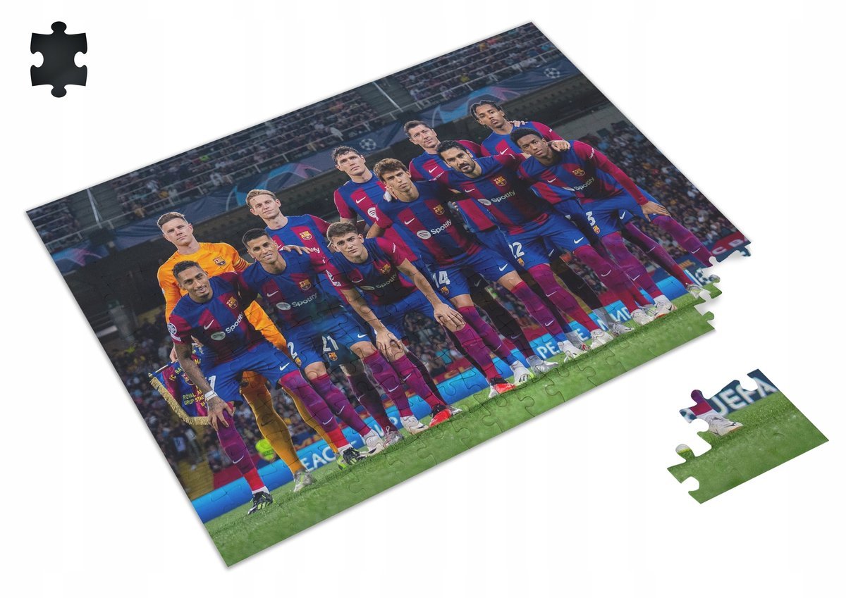 Puzzle LAMINE YAMAL LEWANDOWSKI BARCA A3 252 el z Nadrukiem +IMIĘ Pudełko 9