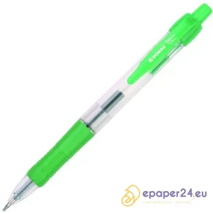 DŁUGOPIS AUTOMATYCZNY ŻELOWY DONAU WODOODPORNY, ZIELONY - Długopisy - miniaturka - grafika 1
