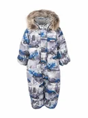 Kombinezony dla dzieci - Chłopięcy niemowlęcy kombinezon zimowy ZOO samochody szary Lenne r.68 - miniaturka - grafika 1