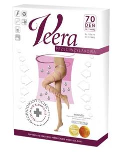 Veera Przeciwżylakowa Rajstopy 70den Grafit Rozmiar 5 - Rajstopy - miniaturka - grafika 1