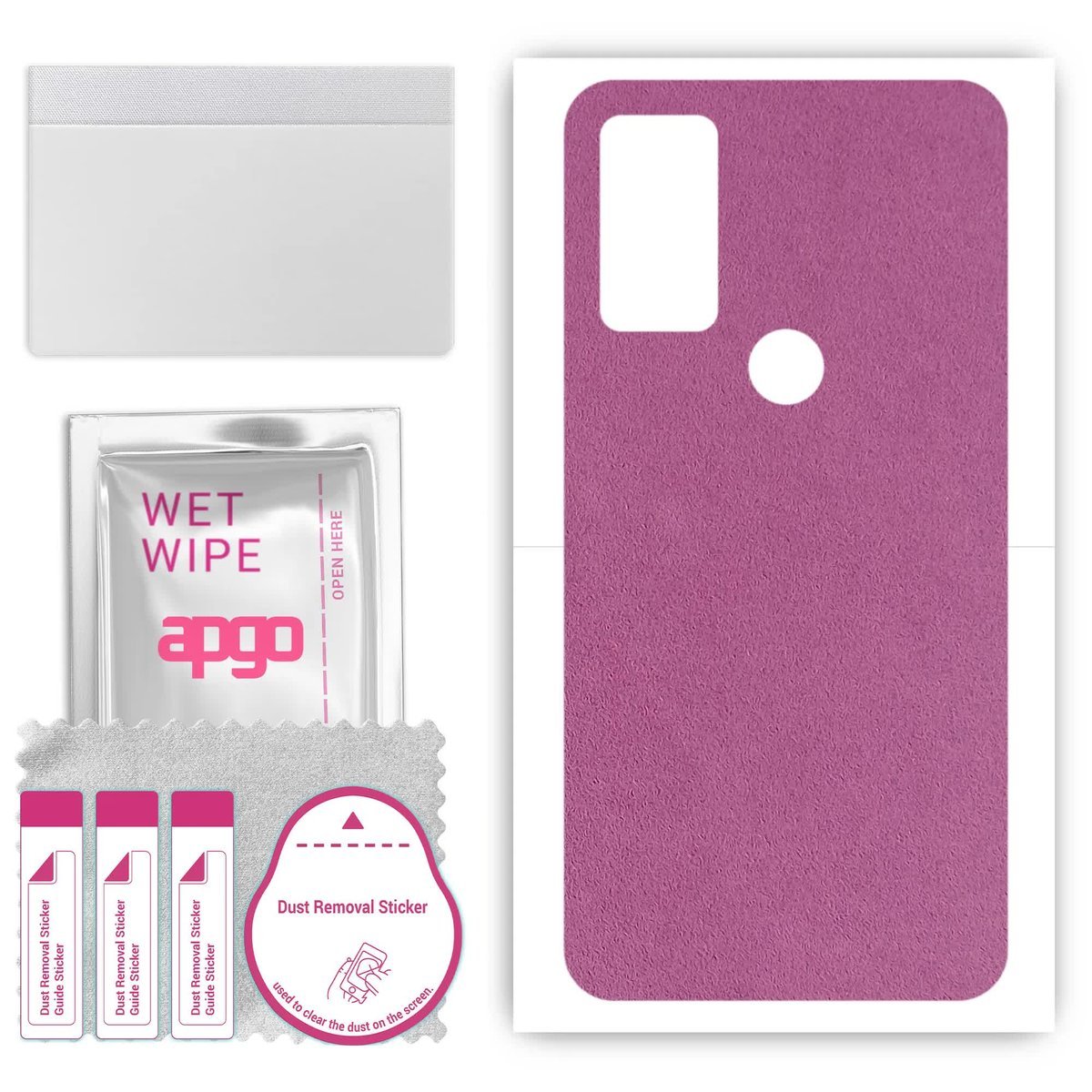 Folia naklejka skórka strukturalna na TYŁ Zamsz do Motorola Moto G Play Gen 2 - Zamsz Fioletowy - apgo SKINS