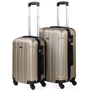 ITACA - Zestaw dwóch sztywnych etui na przesuw 4 wózki na kołach 55/65 cm ABS. Odporne i lekkie. Uchwyty kłódki. Mała kabina Tanie Ryanair i Medium. Student. 771115 - Etui na dokumenty i karty - miniaturka - grafika 1