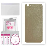 Szkła hartowane na telefon - Folia naklejka skórka strukturalna na TYŁ do Apple iPhone 6 Plus - Skóra Beżowa - apgo SKINS - miniaturka - grafika 1