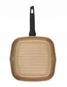 Patelnie - Russell Hobbs patelnia grillowa powłoka nieprzywierająca czarno-złota 28 cm - miniaturka - grafika 1