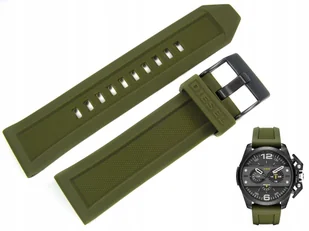Pasek do zegarka Diesel DZ4391 zielony silikonowy 24 mm - Akcesoria do zegarków - miniaturka - grafika 1