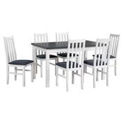 Stoły z krzesłami - Zestaw stół i 6 krzeseł drewnianych ALBA 2 + BOS-10 - miniaturka - grafika 1