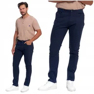 Spodnie męskie - SPODNIE MĘSKIE Eleganckie Chinosy Gładkie z kieszeniami MORAJ r. 31 - miniaturka - grafika 1