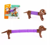 Zabawki sensoryczne - Piesek Pop Tube Rozciągliwa Zabawka Różne Kolory - miniaturka - grafika 1