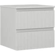 Szafki łazienkowe - Mexen Rivel szafka łazienkowa podumywalkowa 50 cm z blatem, 2 szuflady, ryflowana , szara mat - 91A20-05047-2-BFFC62 - miniaturka - grafika 1