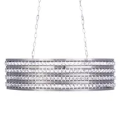 Lampy sufitowe - Beliani Lampa wisząca Lampa wisząca z kryształami metalowa srebrna CAVONE 70909 - miniaturka - grafika 1