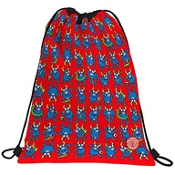 Plecaki worki - Grafoplás 37610530. Plecak Worek, Kolekcja Katuki Saguyaki, Bull, Zamknięcie liny, Kieszeń zewnętrzna, 36x47cm, Czerwony, M, Casual - miniaturka - grafika 1