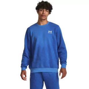 Męska bluza dresowa nierozpinana bez kaptura Under Armour UA Essential Flc Novelty Crw - niebieska - UNDER ARMOUR - Bluzy sportowe męskie - miniaturka - grafika 1