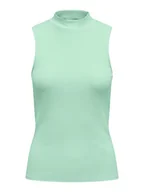 Koszulki i topy damskie - ONLY Damski top Onlnessa S/L z wysokim dekoltem Rib JRS Noos, Mist Green, 3XL - miniaturka - grafika 1
