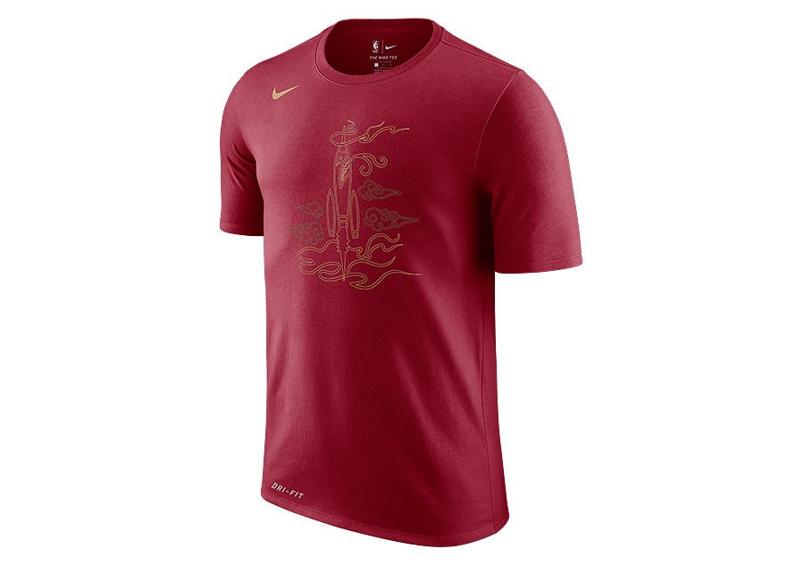 Nike Nba Houston Rockets Dry Tee Team Crimson