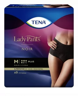 SCA Tena ESSITY POLAND SP Z O.O Lady Pants Noir Plus majtki chłonne M 9 sztuk - Pieluchy dla dorosłych - miniaturka - grafika 1