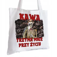 Torby i wózki na zakupy - Torba Bawełniana biała dla Baristy Na Prezent ekologiczna Trwały Nadruk - miniaturka - grafika 1