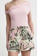 Spodenki damskie - Roxy szorty  Lekeitio damskie wzorzyste high waist ERJNS03508 - miniaturka - grafika 1