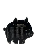 Skarbonki - CZARNA Świnka Skarbonka WYZWANIE OSZCZĘDZANIE Wykreślanka - miniaturka - grafika 1