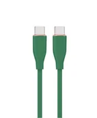 Kable USB - GEMBIRD Kabel USB Typ-C Power Delivery PD ładowanie i transmisja danych 60W oplot silikonowy 1.5m kolor zielony - miniaturka - grafika 1