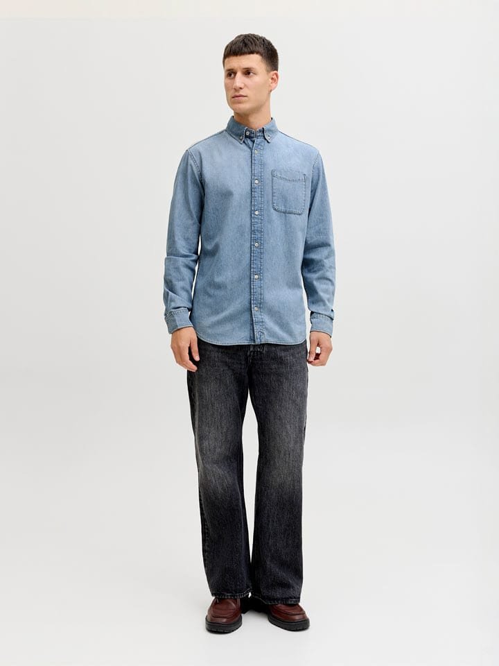 Jack & Jones Koszula dżinsowa - Regular fit - w kolorze błękitnym