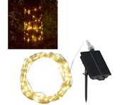 Lampy ogrodowe - Polux LED Solarny dekoracyjny łańcuch LED/3,7V 1800 mAh 10 m IP44 + zdalne sterowanie - miniaturka - grafika 1