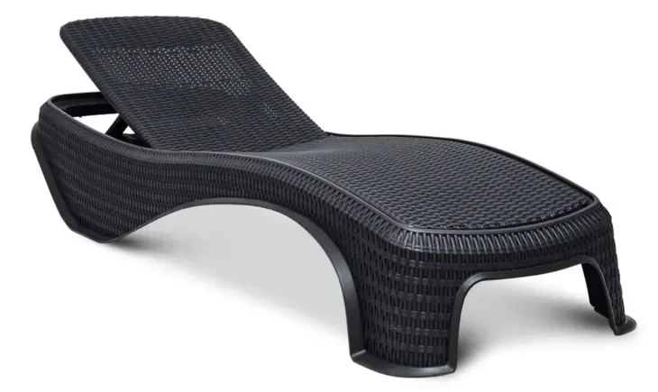 Leżak Leżanka Ogrodowa Atlantic Rattan Składany