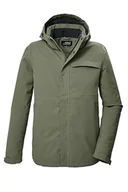 Kurtki męskie - killtec Męska kurtka funkcyjna/kurtka outdoorowa z odpinanym kapturem KOW 5 MN JCKT, oliwkowa, 4XL, 41844-000 - miniaturka - grafika 1