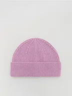 Czapki damskie - Reserved - Czapka z wełny merino - brudny róż - miniaturka - grafika 1