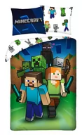 Pościel dla dzieci - Halantex Pościel Minecraft 160x200 Alex Stiff Enderman Creeper MNC239 - miniaturka - grafika 1