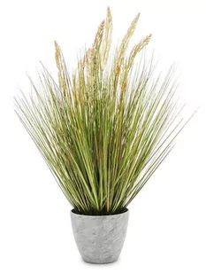 Roślina Dekoracyjna Zielona Szara Doniczka - Sztuczne kwiaty - miniaturka - grafika 1