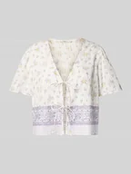 Bluzki damskie - Bluzka o kroju relaxed fit z czystej bawełny model ‘LILIANA’ - miniaturka - grafika 1