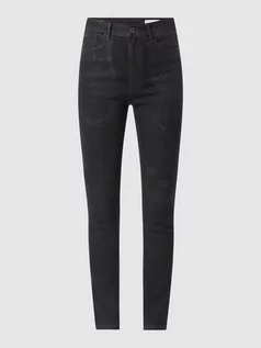 Spodnie damskie - Jeansy z bardzo wysokim stanem o kroju skinny fit z dodatkiem streczu model ‘Kafey’ - grafika 1