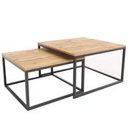 Ławy i stoliki kawowe - Jumo-design Zestaw 2 kwadratowych stolików kawowych - kolor do wyboru Z2SK-KW - miniaturka - grafika 1