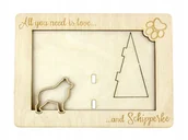 Ramki na zdjęcia - Schipperke ramka na zdjęcie z psem grawer - miniaturka - grafika 1