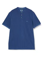 Koszulki męskie - camel active Męska koszulka polo z rękawami do łokci, Dark Blue P23, M - miniaturka - grafika 1